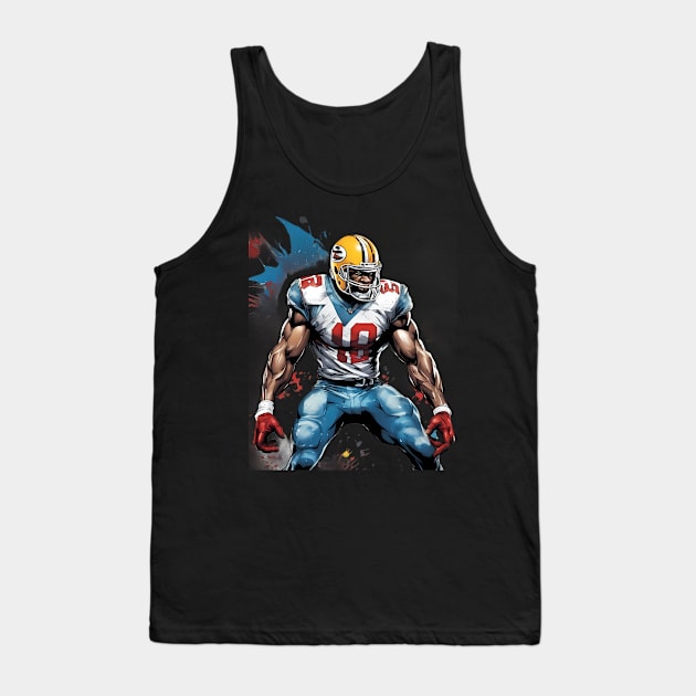 High School American Football Tank Top by animegirlnft